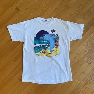 Vintage single stitch white tee